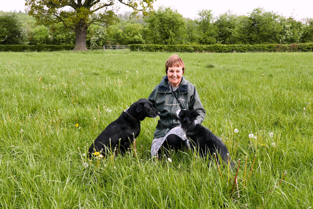 Rosemary with dogs Lottie and Summer