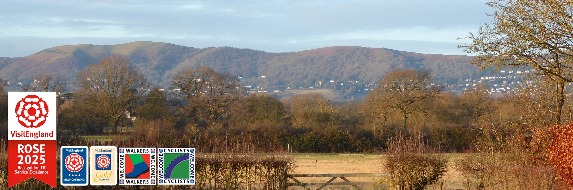 Malvern Hills view from Rhydd Barn