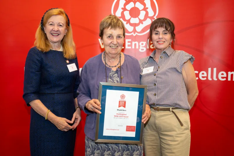 Visit England Rose Awards 2025 presentation to Rhydd Barn